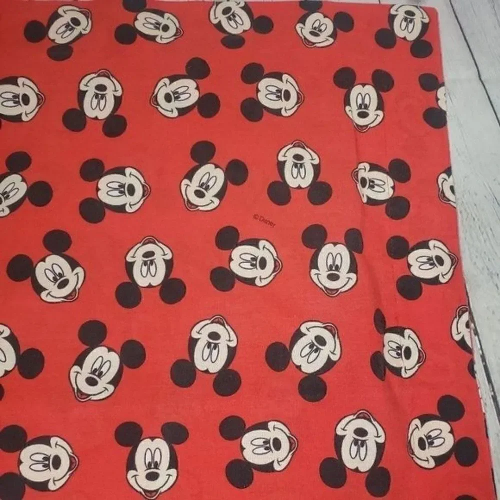 Vintage Disney Mickey Mouse Red Pillowcase